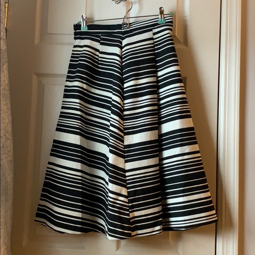 Black & White Stripe Full Skirt